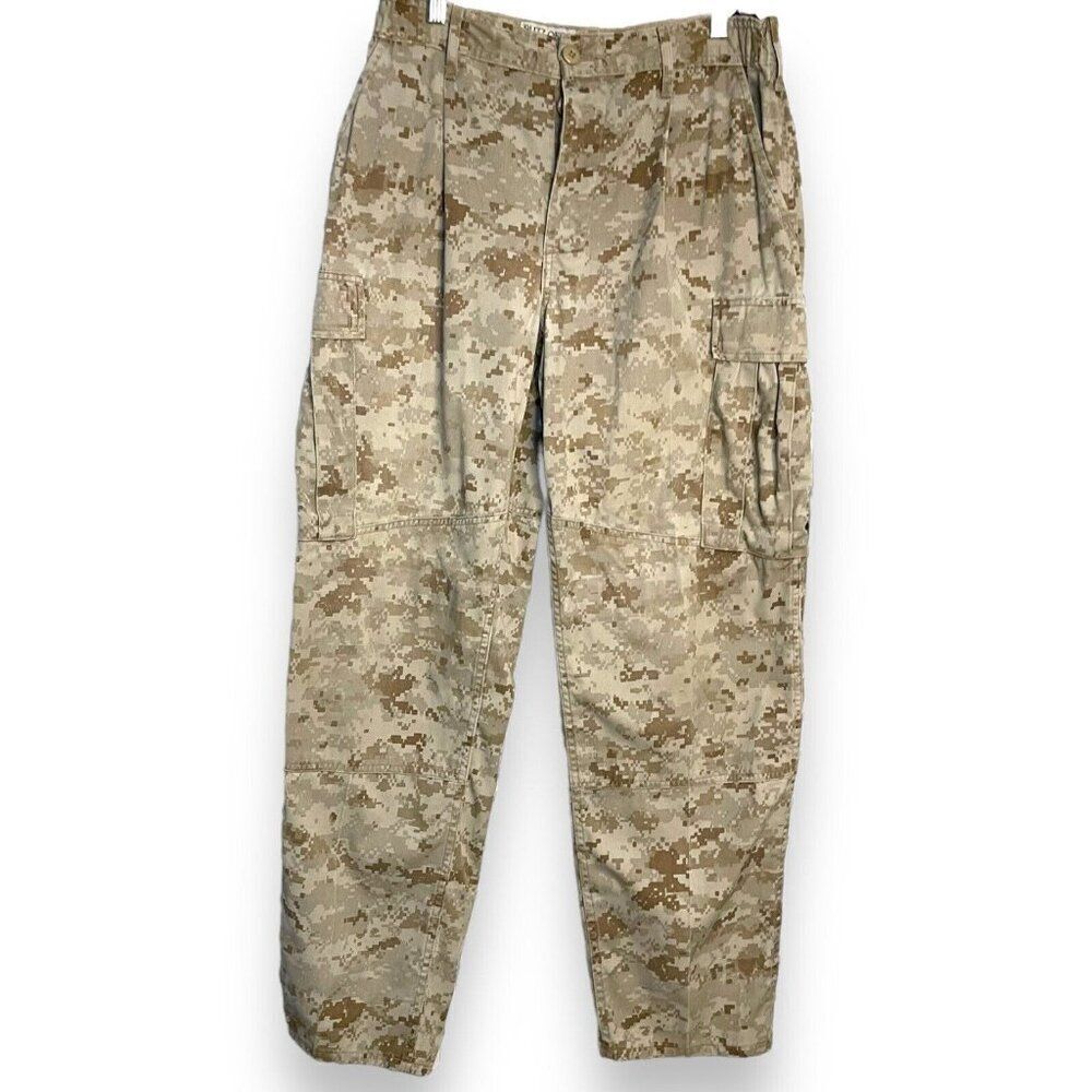Buzz Off USMC Slacks Pants Men's Small Camo Pockets Button Fly Military Utility